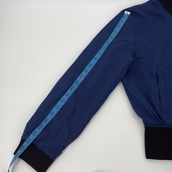 Anthropologie Hei Hei Journey Women’s Royal Blue Zip Up Jacket Bomber Size M - Picture 15 of 15